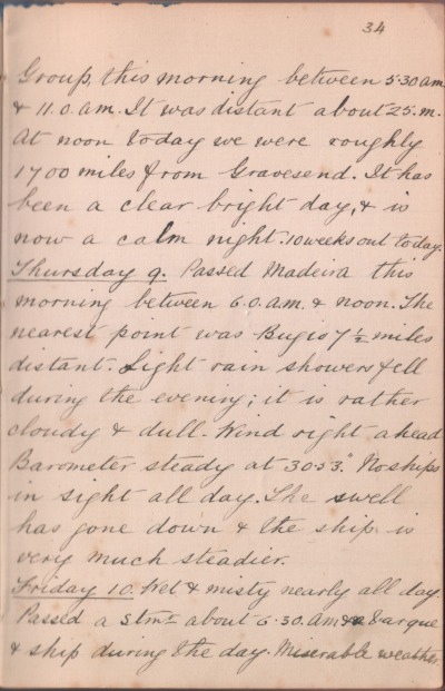 09 January 1890 journal entry